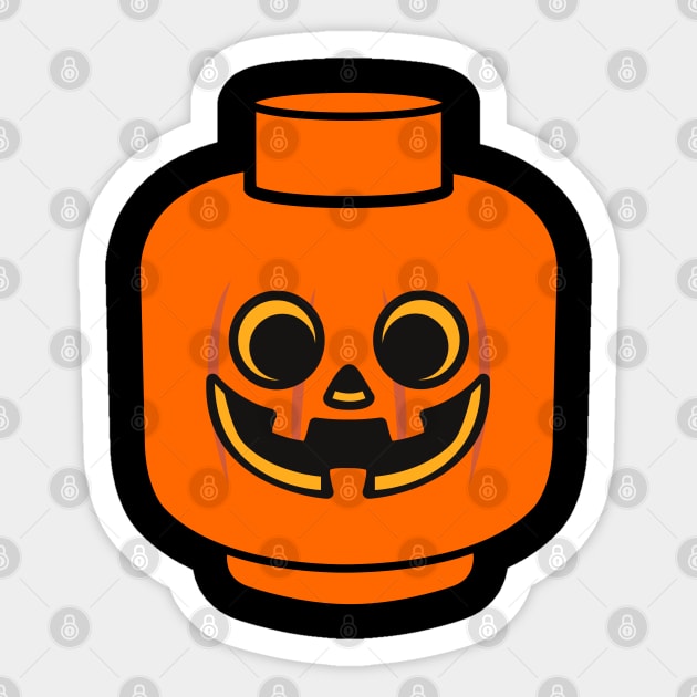 Pumpkin Brickhead Sticker by chrisraimoart